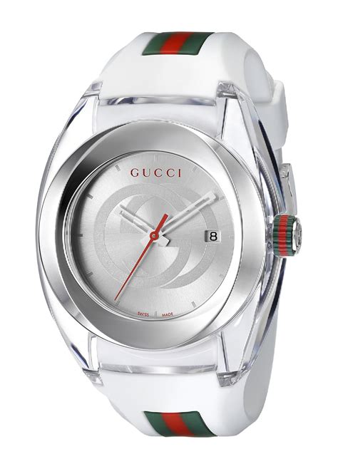 gucci sync stainless steel rubber watch|Gucci watch with rubber strap.